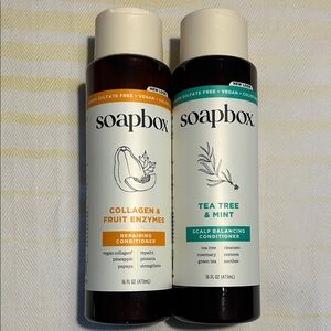 Soapbox Collagen & Fruit Enzymes + Tea Tree & Mint Conditioner Duo set of 2
